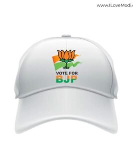 Vote for BJP Printed Mesh Trucker Cap – White