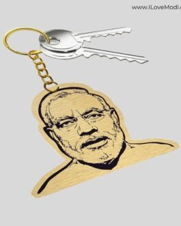 Narendra Modi Brass Key Chain in Black – Handcrafted, Made in India